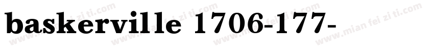 baskerville 1706-177字体转换